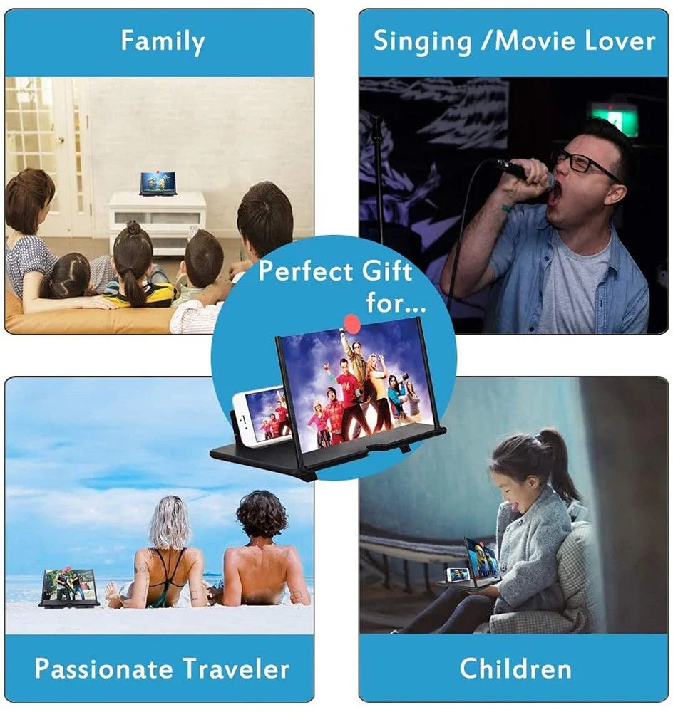 3D HD Magnifying Projector Screen Enlarger for Movies, Videos and Gaming - Image 3