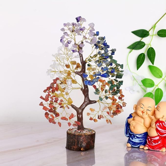 7 Chakra Good Luck Crystal Tree - 150 Beads - Image 5