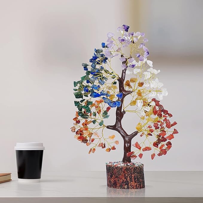 7 Chakra Good Luck Crystal Tree - 150 Beads - Image 6