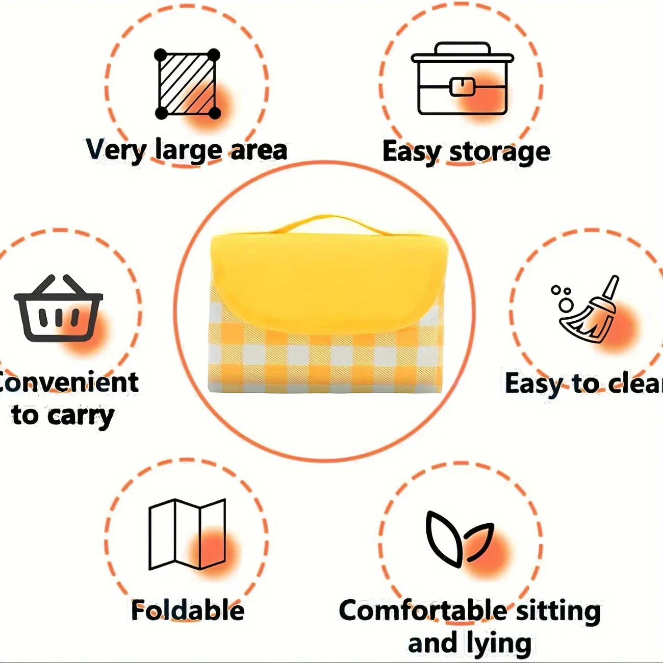 Foldable Eco-Comfort Beach Picnic Blanket - Image 4