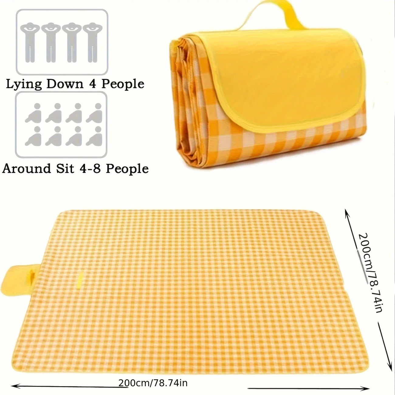 Foldable Eco-Comfort Beach Picnic Blanket - Image 5