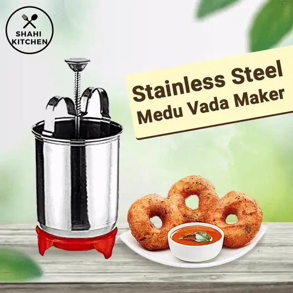 Stainless Steel Medu Vada Maker With Stand - Image 3