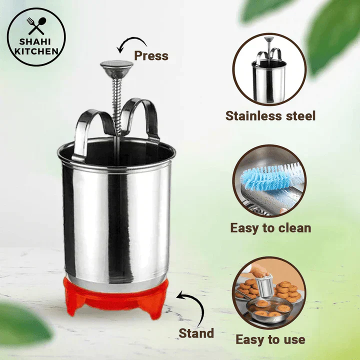 Stainless Steel Medu Vada Maker With Stand - Image 7