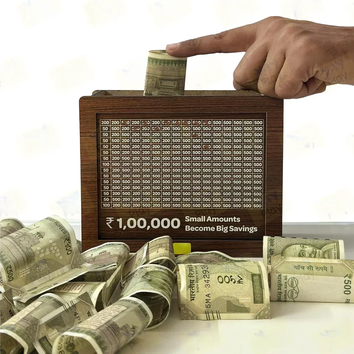 Wooden Savings Box